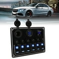 thumbnail image 3 of Marine Rocker Switch Panel, ON Off Toggle Switch Pre Wired Overload  6 Gang SPST  For Truck For Car, 3 of 8