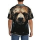 thumbnail image 3 of Fotbe Urban Bear With Headphones Camisa Estampada de Manga Corta para Hombre, Casual de Verano, Estilo Playero, Sin Arrugas-Small, 3 of 5