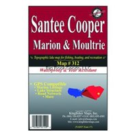 Kingfisher Maps Waterproof Lake Map Marion & Moultrie Lakes