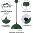 thumbnail image 3 of 2 Packs GUSTELL Green Kitchen Pendant Light, Farmhouse Pendant Light, Industrial Pendant Light, Farmhouse Pendant Lights Kitchen Island, Hanging Kitchen Lights for Kitchen, Bedroom, Office, Hallway, 3 of 13