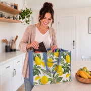 Walmart Extra-Large Reusable Shopping Bag, Grocery Tote Bag with Double Handles, Blue