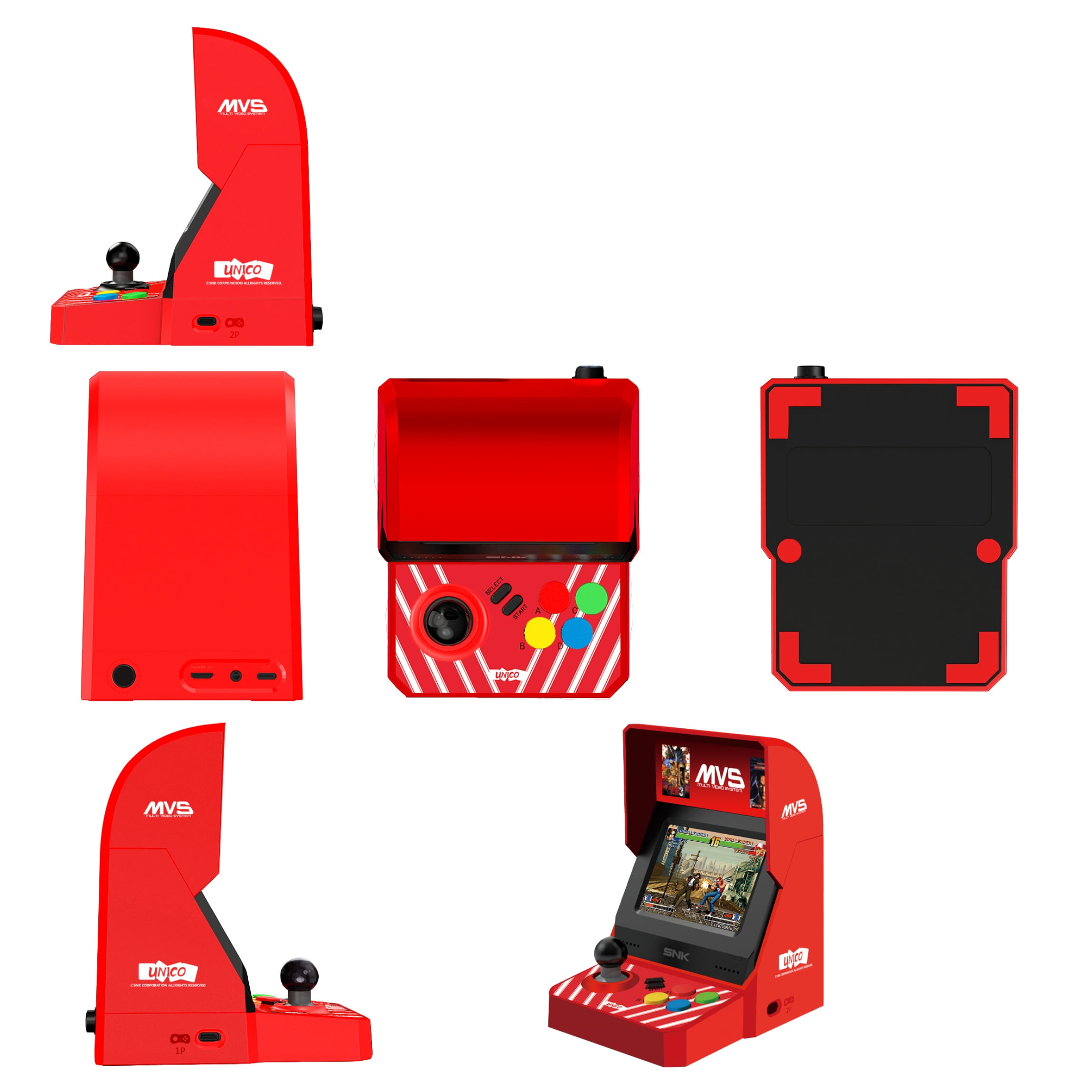 UNICO MVS Mini Arcade Bartop with 45 SNK Classic Games, Such as