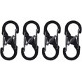 thumbnail image 1 of 4 Pcs S Carabiner Clip, Small Carabiner Clips, Mini Stainless Steel Dual-Spring S-Shaped Keychain Hooks with Secure Lock, Multi-Purpose for Home, Outdoor Hiking, Camping, Fishing, Travel, Keys, 1 of 5