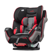 Evenflo Symphony LX All-in-One Convertible Car Seat, Solid Print Black