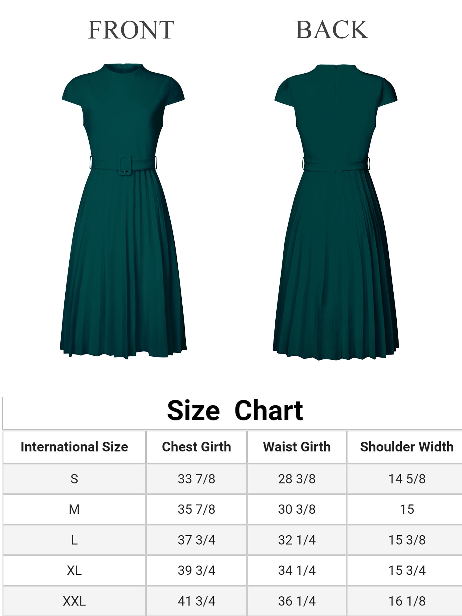 DARING DIVA Women's Mock Neck Cap Sleeve Belted A-Line Dress L Green
