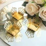 Efavormart 50 Pack Mini Metallic Gold Crown Truffle Cup Dessert Liners ...