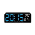 thumbnail image 2 of Reloj Despertador Digital con Pantalla de Temperatura Azul mayimx, 2 of 9