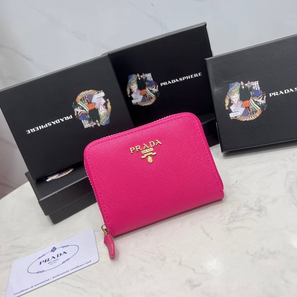 Cartera Con Cremallera De Piel Prada , Adecuada Para Mujer LM207 , Con Maleta