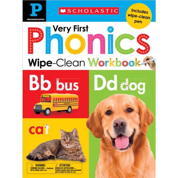Scholastic Early Learners Very First Phonics PreK WipeClean Workbook Scholastic Early
