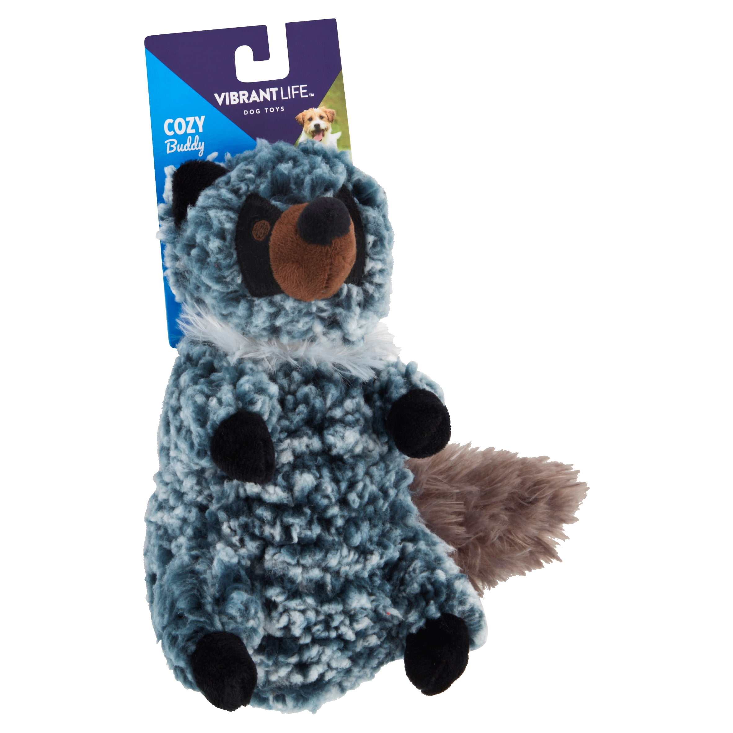 (3 pack) Vibrant Life Cozy Buddy Forest Critter Dog Toy, Chew Level 3