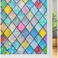 thumbnail image 6 of DF Stained Glass Window Film,Static Cling Window Privacy Film Decorative UV Sun Blocking Non-Adhesive Glass Window Covering for Home Bathroom, 23.62"x78.74", 6 of 7