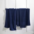 thumbnail image 2 of Feather and Stitch Premium 100% Cotton 6-Piece Towel Set, Navy Blue – Soft, Plush, and Absorbent Bathroom Towels, 2 of 4