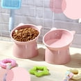 thumbnail image 4 of Zhehao 2 Pieces Plastic Raised Bowl Tilted 15 Degrees Elevated Cat Food and Water Bowls Set Anti Vomit Dog Kitten Food Dishes Pet for Cats and Small Dogs (Pink), 4 of 12