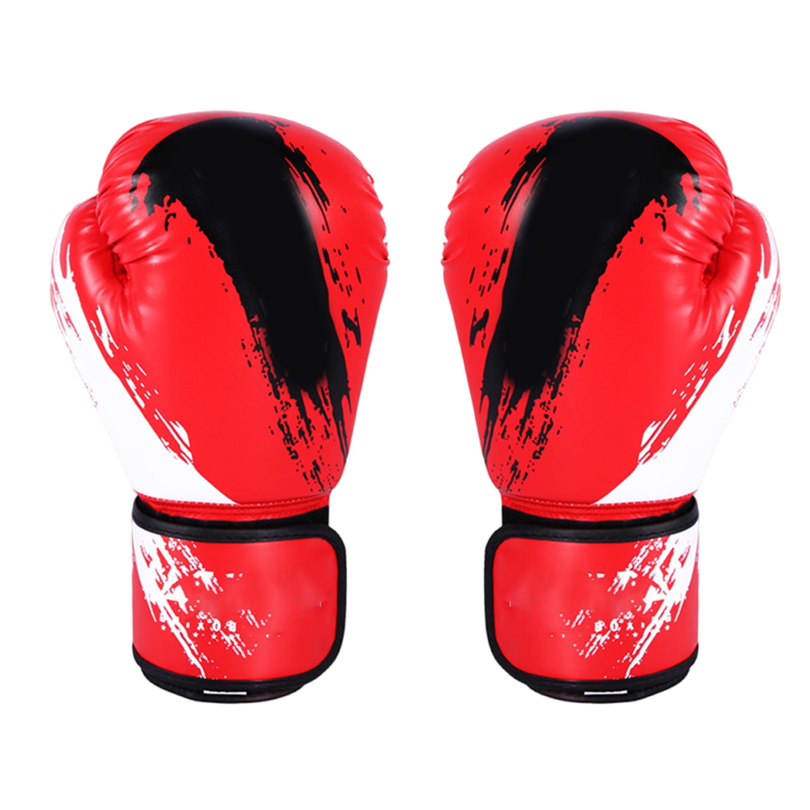 Leather Kickboxing Training Gloves Sparring Glove for Men Women Teens Kickboxing Boxing Workout Gym Fitness 10oz 6oz
