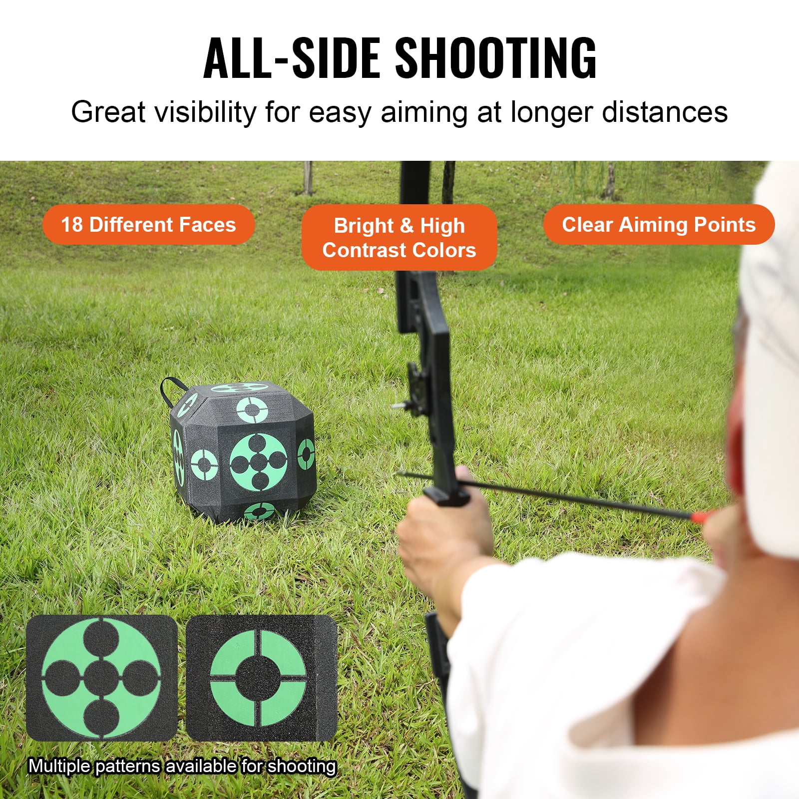 KFFKFF 15" x 15" Archery Target Foam Cube Target Outdoor Practice Shooting Bow