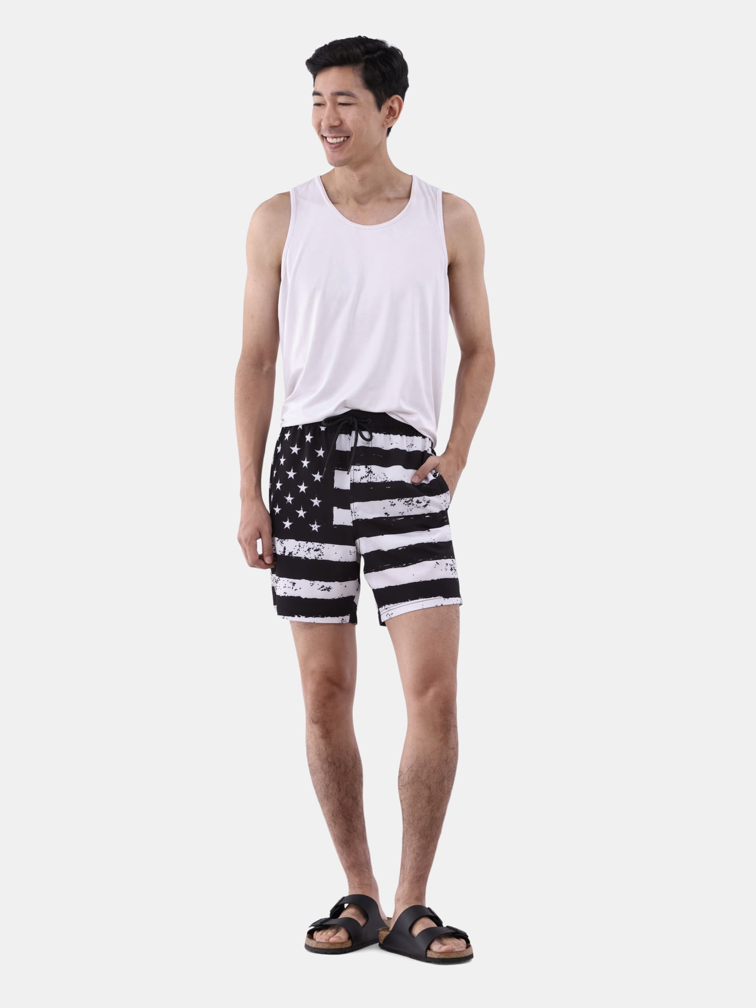 America Tonal Men's and Men's Big & Tall Graphic Swim Shorts, Sizes S-3XL