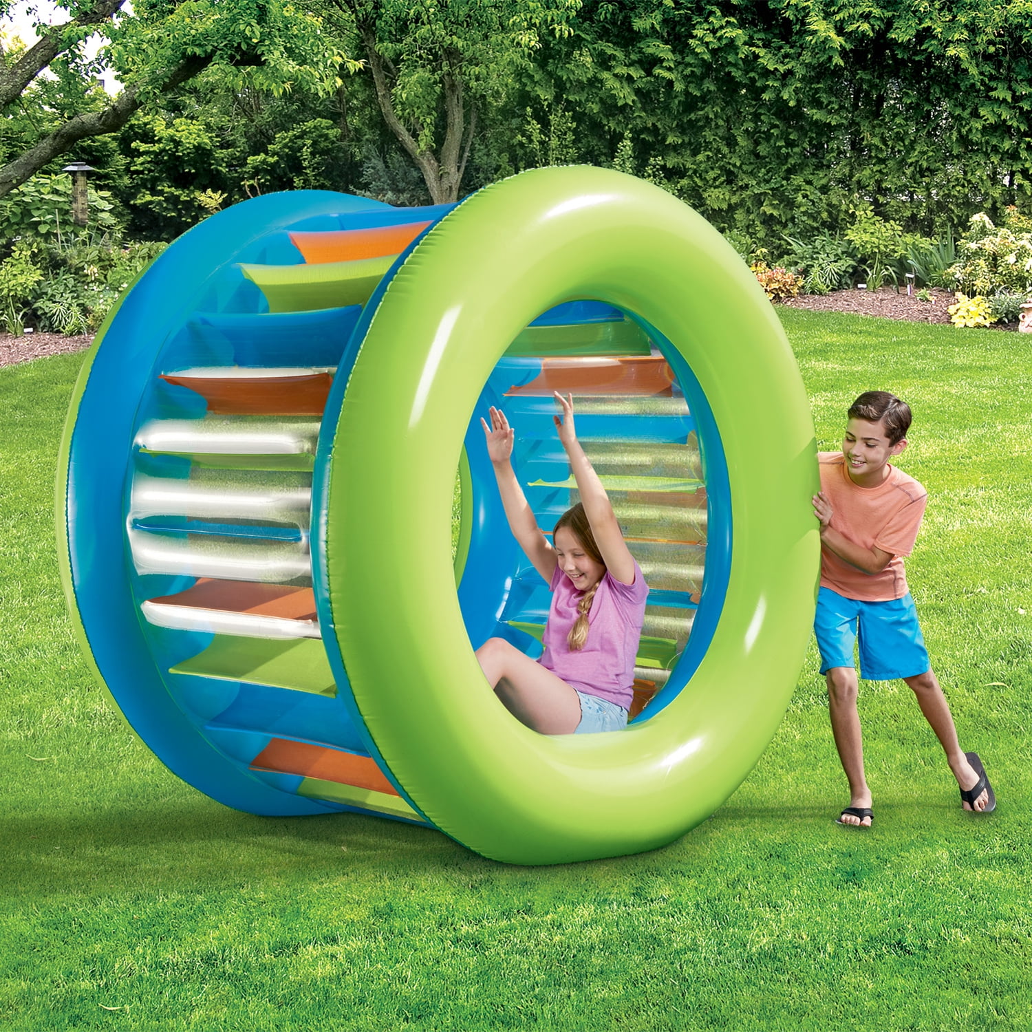 giant inflatable colorful wheel