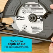 BLACK+DECKER 20V MAX* POWERCONNECT 5-1/2 in. Cordless Circular Saw, Tool Only, (BDCCS20B)