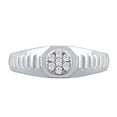 thumbnail image 3 of 0.09 Carat Men's Diamond Wedding Band Ring in 14K White Gold (Ring Size 8.25) (SI1-SI2 Clarity), 3 of 4
