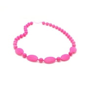 Angle View: Bitey Beads 5-Stone Silicone Teething Nursing Necklace, 32"