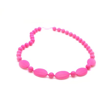 Bitey Beads 5-Stone Silicone Teething Nursing Necklace, 32"