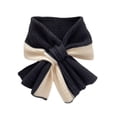 thumbnail image 1 of Wmool Women's Autumn/Winter Cross Knitted Scarf Double Color Korean✨j Scarf, 1 of 8