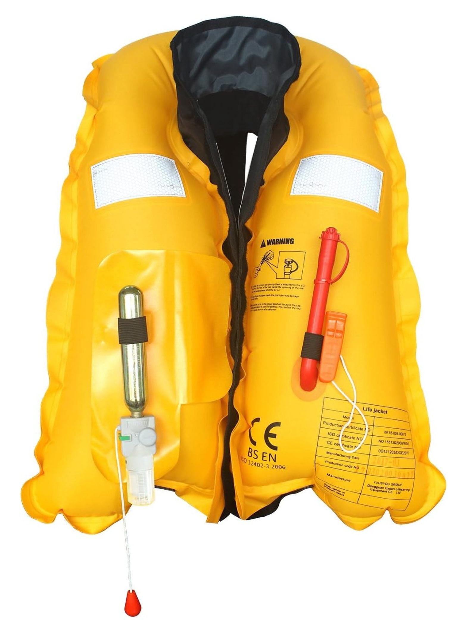 Inflatable Life Life Vest Highly Visible Automatic