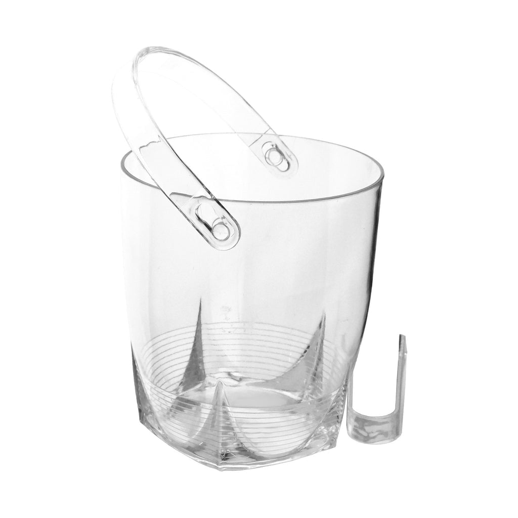 Acrylic Ice Bucket with Tongs, 61/4Inch Clear