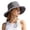 Grey, variant on Women Vintage Leopard Print Raw Edge Bucket Hat, Summer Outdoor Hiking Denim Sun Hat Wide Brim UV Protection Shade Hat
