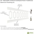 thumbnail image 2 of Ekena millwork 94 1/2"L (Adjustable 32"H to 36"H) Ashford Scalloped Panel Traditional Wainscot Paneling Kit, 2 of 10