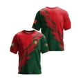thumbnail image 3 of Men Soccer T-Shirt Raglan Top Football Portugal Short Sleeve Crewneck T Shirt Team Print Casual Tee Summer Graphic Tee Tops L, 3 of 3