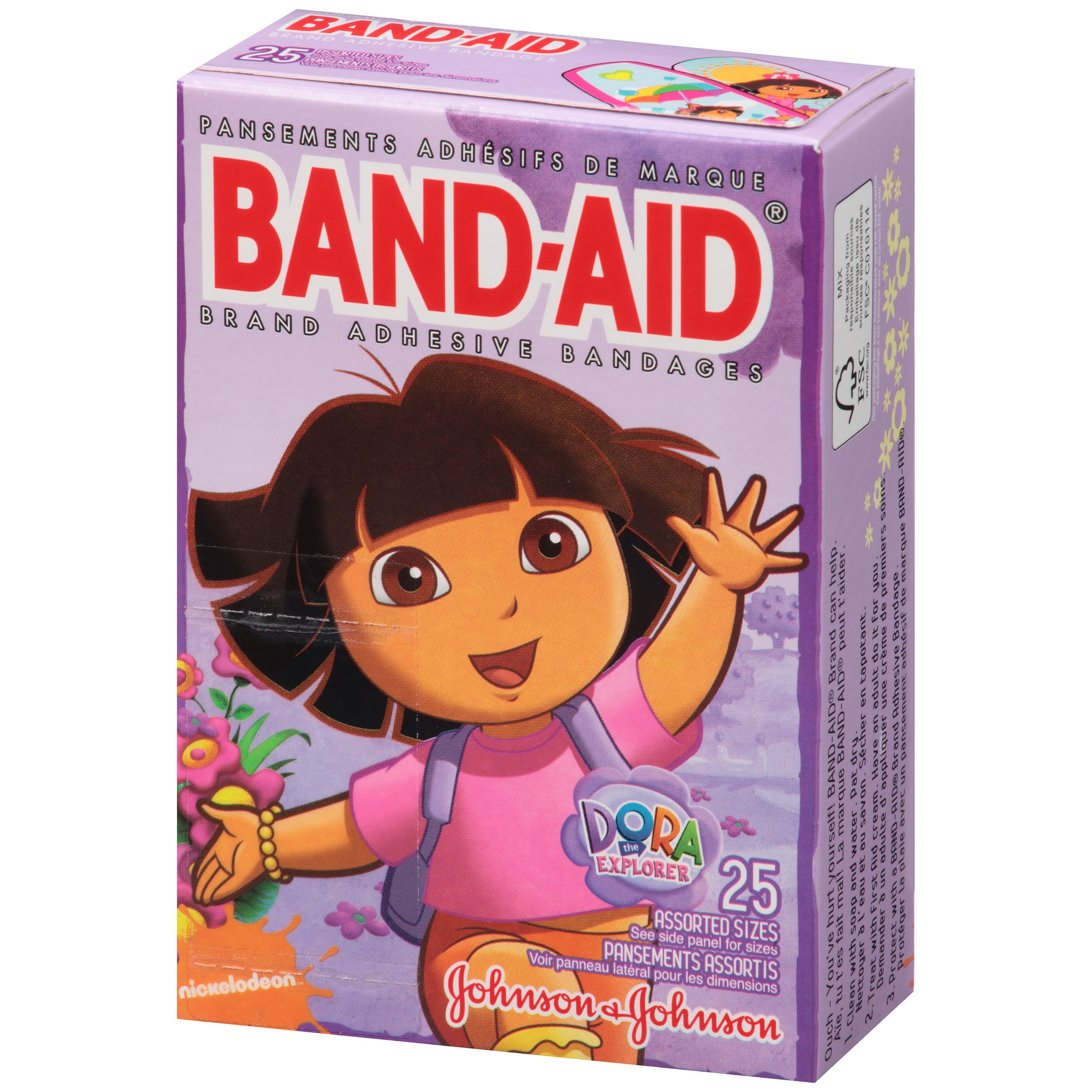 Band-Aid Adhesive Bandages Dora The Explorer, Assorted Sizes, 25 Ct -  Walmart.com