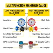 Vacuum Pump,4.8CFM AC Refrigerant Vacuum Pump With Gauges HVAC Refrigeration Home Vacuum Packing Air Condition Automobile Maintenance