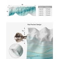thumbnail image 4 of Tie Up Valance Curtain for Kitchen,Gradient Teal Marble Geometric Rod Pocket Short Curtains Adjustable Tie-Up Shade Valances,Abstract Waves Fluid Art Window Treatment for Bathroom Living Room Bedroom, 4 of 8