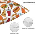 thumbnail image 3 of Pofeuu Hot Dog Burger Print Double-sided plush pillowcase Square Throw Pillow Covers Pillows Cover for Living Room Bedroom Sofa Couch Cushion Cover（No pillow core）-22"x22", 3 of 7