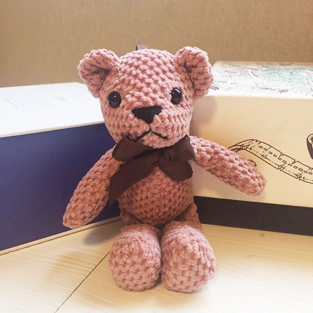 Oso de peluche suave de 16cm, muñeco colgante bonito, regalo de cumpleaños, decoración de fiesta de boda