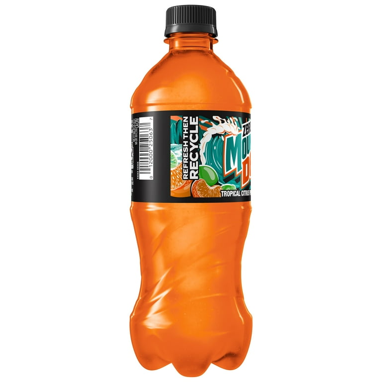 Mountain Dew Zero Sugar Baja Blast Citrus Soda, 20 fl oz Bottle