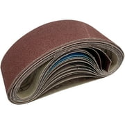 Sutekus 14 Pack 3x18 Inch Sanding Belts Aluminum Oxide Sandpaper For Belt Sander, 80 120 150 240 400 Grits
