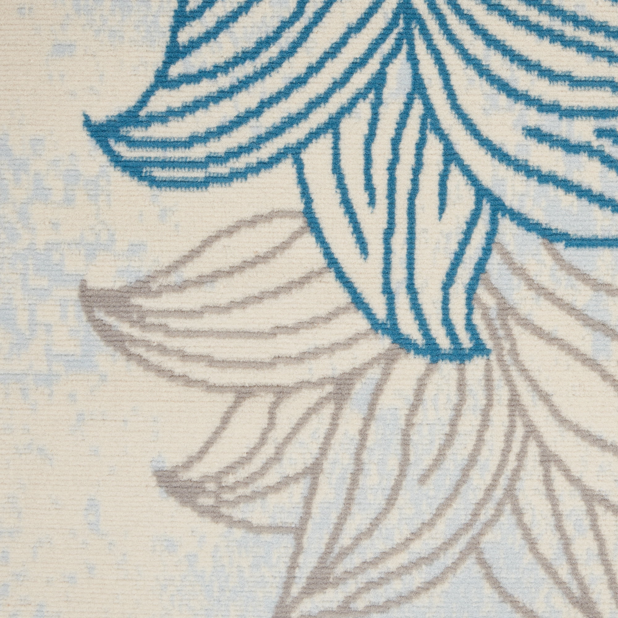 Nourison Bliss Contemporary Floral Ivory/Multicolor 5'3" x 7'3" Area Rug, (5' x 7')