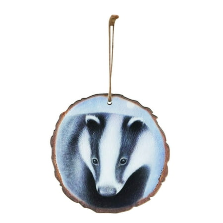 

Chiccall Lovely Christmas Round Wooden Hanging Night Scenery Printed Pendant Indoor Outdoor Christmas Decorations for Home Party on Clearance