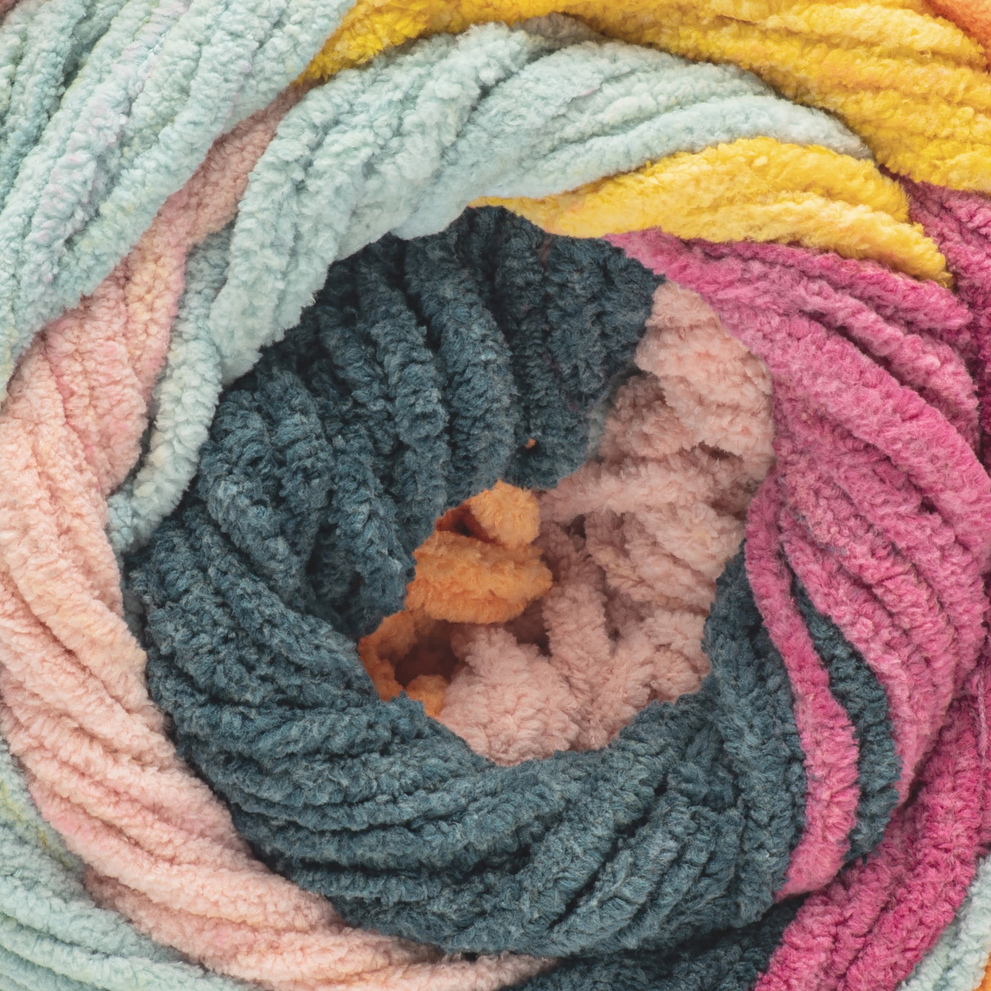 Bernat® Blanket patchwork™ #6 SuperBulky Polyester Yarn, Tropicalsplash 10.5oz 220yd (2Pk)