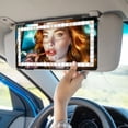 thumbnail image 2 of Car Vanity Mirror With Lights, Rechargeable Car Mirror Visor with 3 Lighting Modes & 60 LEDs Touch Screen Dimmable USB Travel Makeup Mirror for Car Truck SUV Universal Rear View Mirror, 2 of 10