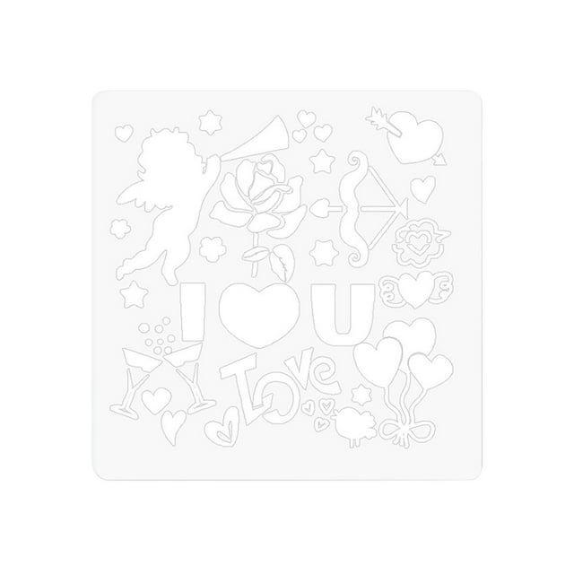 Dvkptbk Explosion Box Theme Lace Ruler Painting Template Surprise Gift Box Square Handmade Album Graffiti Template