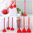 thumbnail image 2 of High Pressure Plunger Toilet Plunger Unclogging Tool Office Pvc Red 1Set, 2 of 4