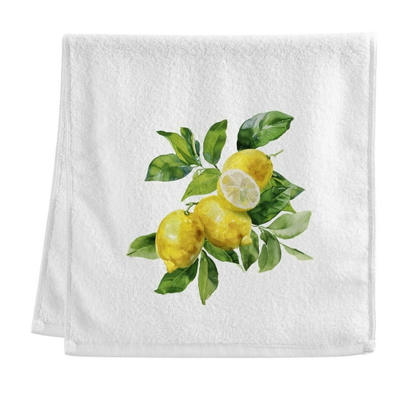 Ryvnso Lemon Hand Towels for Bathroom Cotton Face Towel Decorative 15.5x29.5 inch