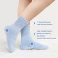 thumbnail image 4 of AMITOFO Women's Non-Slip Grip Socks,Non Slip Socks with Rubber Gripper Bottom,Ideal for Yoga, Pilates,Hospital Use,5-Pair Gripper socks,Size 6-9, 4 of 8