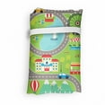 thumbnail image 4 of Car Race Track Portable Fabric Shopping Bag, Cartoon Design Summer City Amusement Park and Lake Roadway Activity, Versatile and Durable Grocery Tote with High Capacity, Multicolor, by Ambesonne, 4 of 4