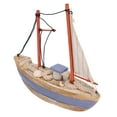 thumbnail image 1 of Greenadscape 1Pc Fishing Boat Adornment Wooden Style Mediterranean Decor for Table, 1 of 8