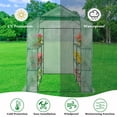 thumbnail image 4 of Xilee Greenhouse for Outdoors, Portable Green House,57×57×75 Inch Walk-in Greenhouses with 3 Tiers 4 Shelves, PE Cover, Heavy Duty Plant Greenhouses for Garden and Backyard,Black, 4 of 12