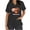 Black, variant on Uaswgudfs Women's Thanksgiving Scrub Tops - V-Neck Short Sleeve Nursing Workwear Black L
